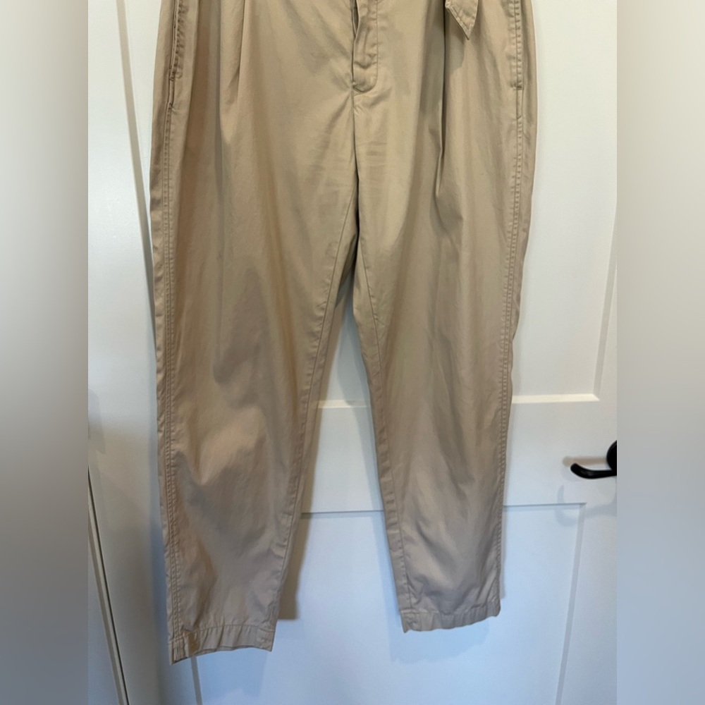 POLO RALPH LAUREN tan/beige Belted Twill Featherweight Safari Western pants sz 8 - Picture 6 of 15